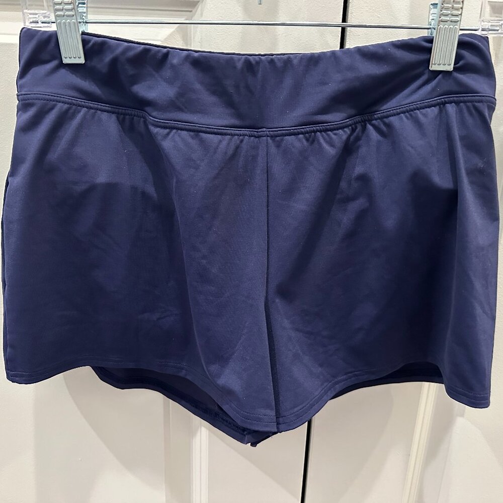 Lands End Womens 3" Quick Dry Swim Shorts with Panty size 6 Navy - Picture 3 of 4